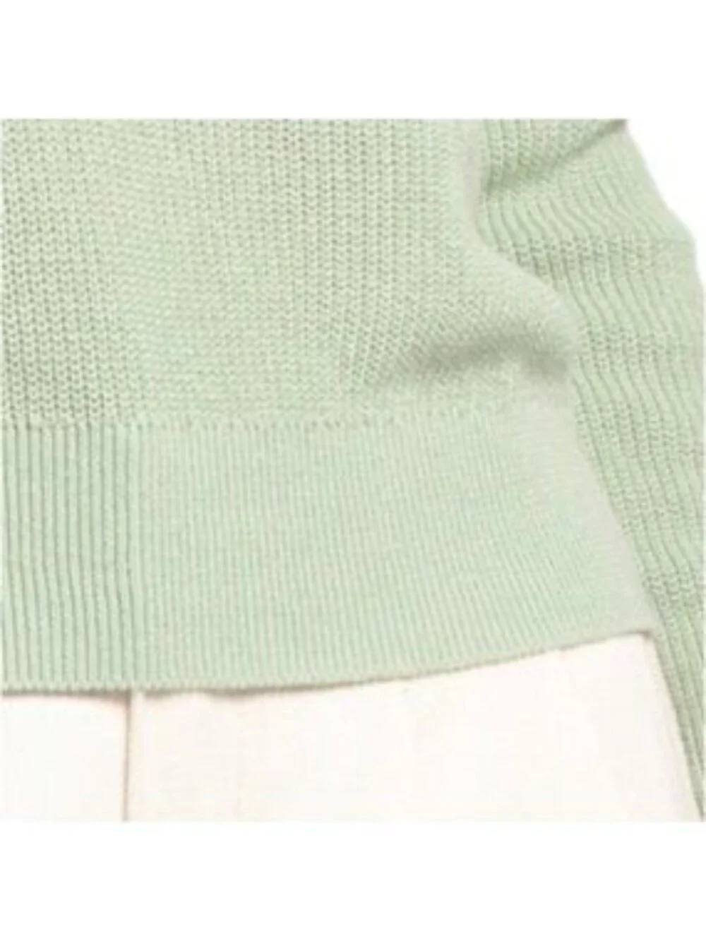 ELIE TAHARI Linen Blend Extended Shoulder V-neck Sweater - Picture 4 of 5